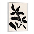 Obraz w ramie 70x100 - Wibracje Akwarelowych Ścieżek - abstrakcyjny minimalistyczna kwiat, czarno biały plakat - rama biała