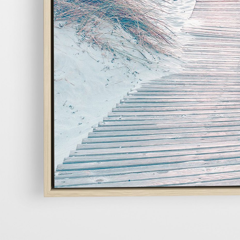 Obraz w ramie 50x70 - Magia Zachodu Słońca - fotografia, stonowane kolory - rama drewno