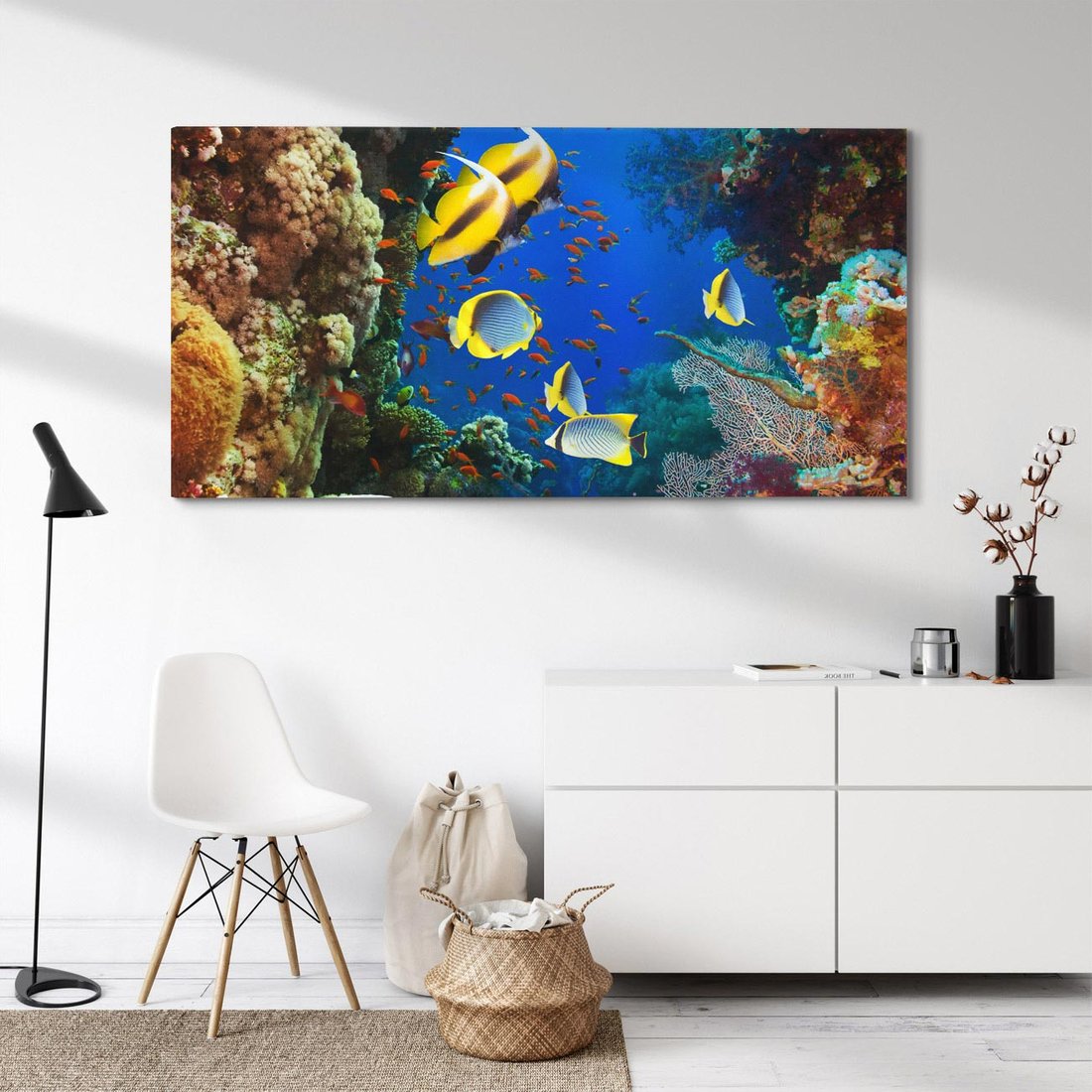 Obraz na płótnie 140x70 - Podwodne królestwo rafy koralowej - rafa, koralowa