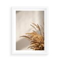 Plakat w ramie 50x70 - Swobodne trawy boho - boho, suche - rama biała