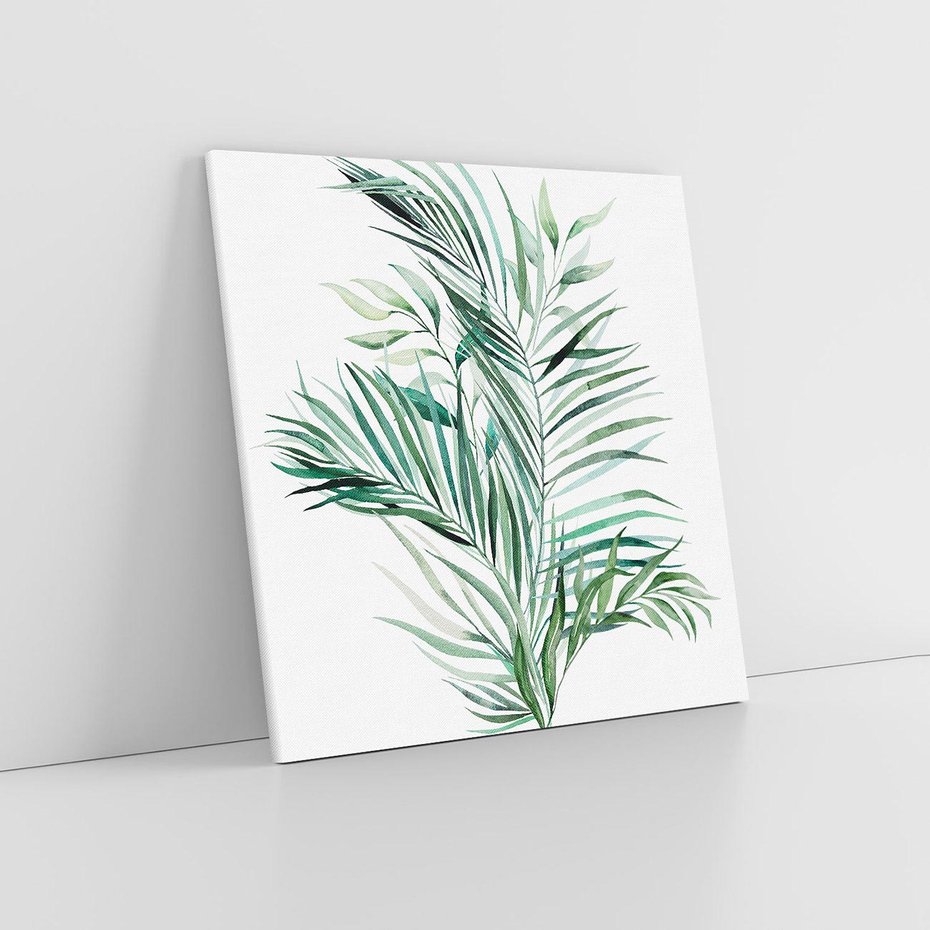 Obraz na płótnie 60x60 - Blask Natury - złote, liście