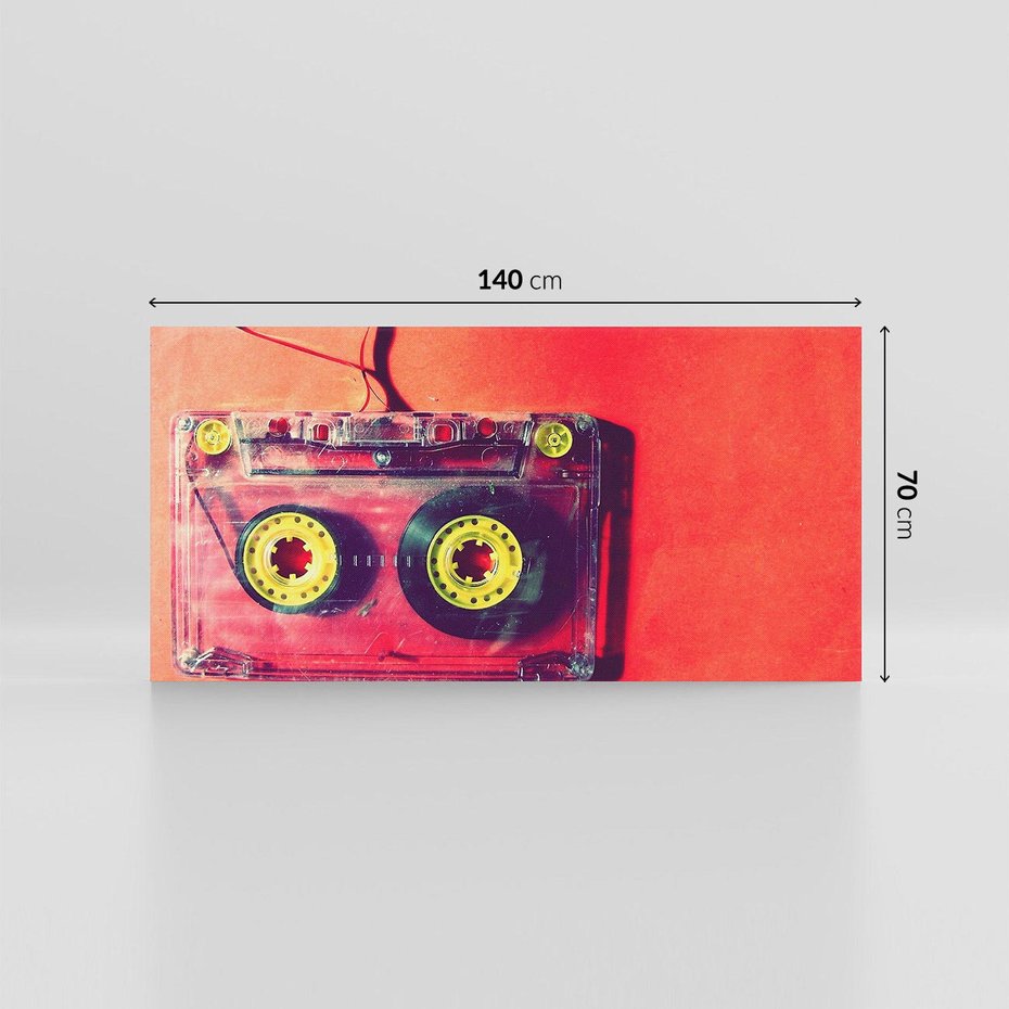 Obraz na płótnie 140x70 - Kaseta - Muzyka Retro - kaseta, muzyka