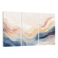 Obraz na płótnie 120x80 - Ukojenie Współczesności - abstrakcyjne fale, gładkie linie