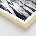 Plakat w ramie 50x70 - Geometryczna Nowoczesność - nowoczesna architektura, gemetryszne formy - rama drewno