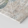 Obraz na płótnie 50x70 - Betonowe Wspomnienia Liści - odciski w betonie, odbitki