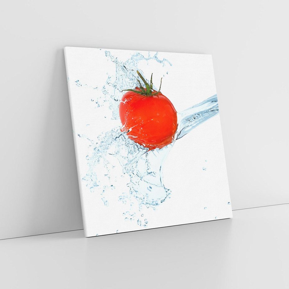 Obraz na płótnie 60x60 - Apetyczna KuchniaNowoczesna Ekspresja - pomidor, jedzenie
