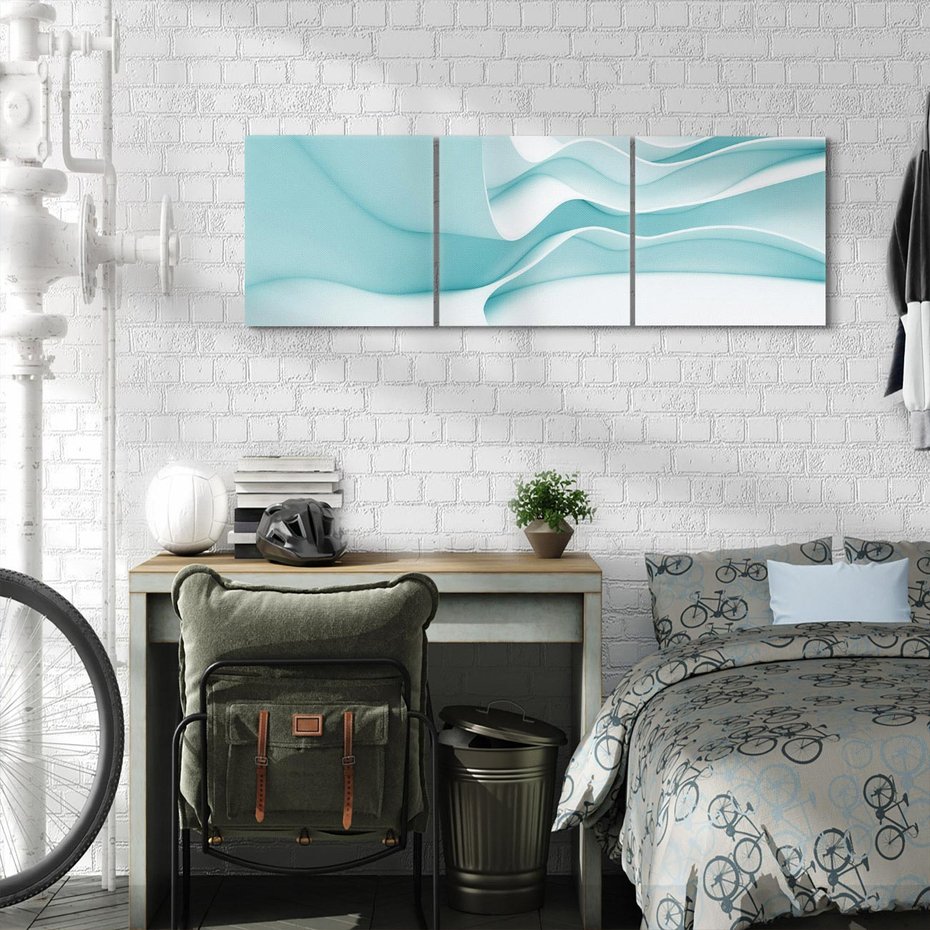 Obraz na płótnie 90x30 - Abstrakcyjne wyrażenie emocji - abstrakcja