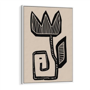 Obraz w ramie 80x120 - Migotliwa Symfonia Kwiatu - kwiat, nowoczesna grafika - rama biała