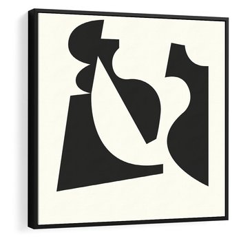 Obraz w ramie 50x50 - Tajemnicze Spektrum - abstrakcyjne kształty, geometria - rama czarna