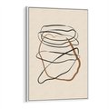Obraz w ramie 70x100 - Bezczasowe Kontury - abstrakcyjne linie, zaplątane - rama biała