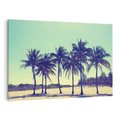 Obraz na płótnie 120x80 - Idylliczna Plaża z Palmami - palmy, plaża