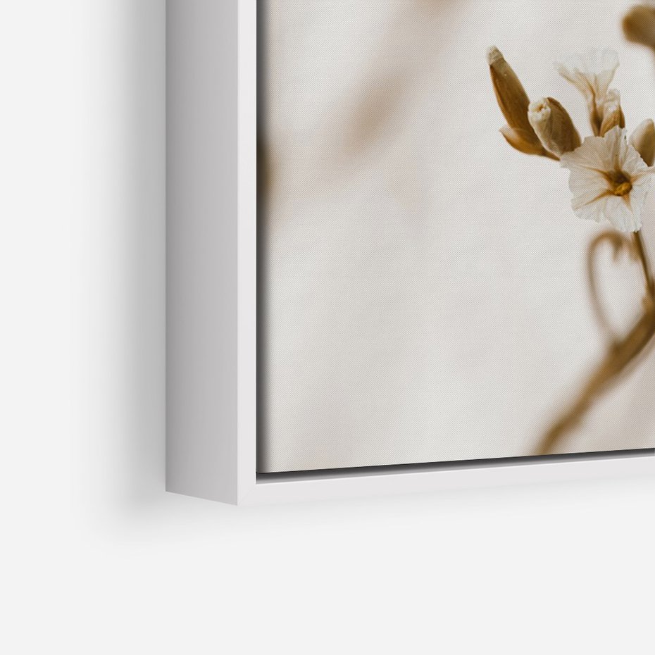 Obraz w ramie 70x100 - Kwiatowa suchość - kwiaty, susz - rama biała