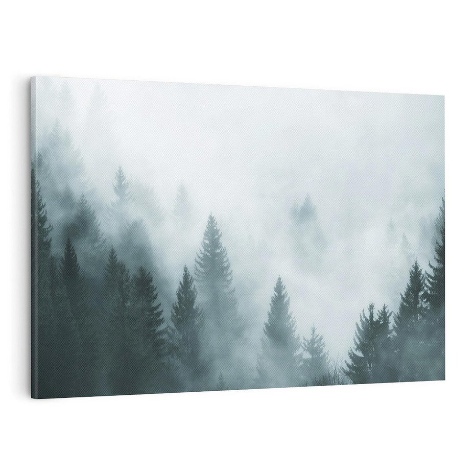 Obraz na płótnie 120x80 - Las w Mgłe - las, we