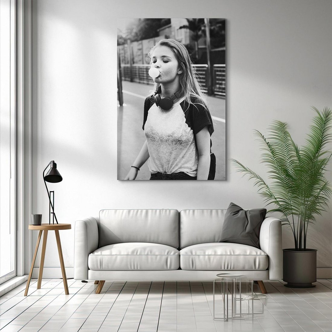 Obraz na płótnie 80x120 - Letnia Młodość - nowoczesna fotografia, czarno biała