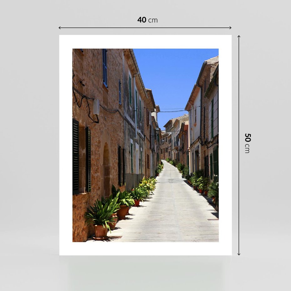 Plakat bez ramy 40x50 - Urok uliczki: perspektywa miasta - uliczka, perspektywa