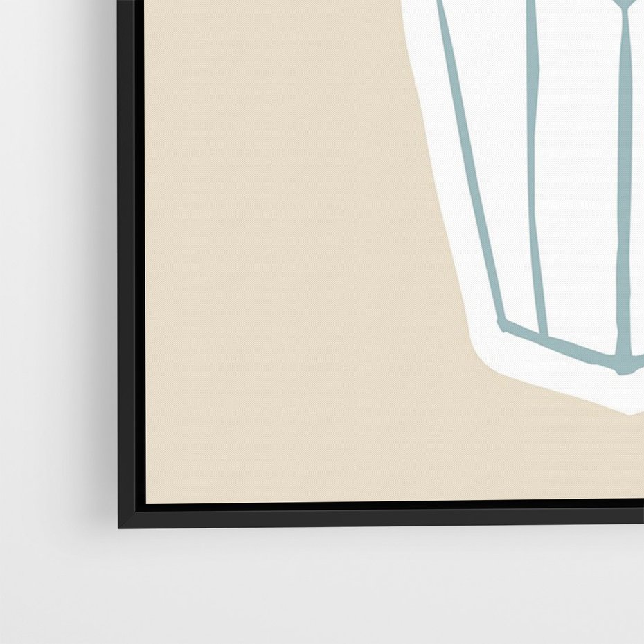 Obraz w ramie 50x70 - Bezgraniczne Marzenia - nowoczesna kompozycja, liście monstery w wazonie - rama czarna