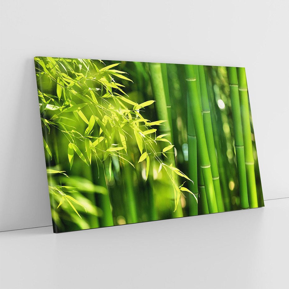 Obraz na płótnie 120x80 - Spokój bambusowego lasu SPA - bambus, drzewa