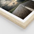 Plakat w ramie 50x70 - magia nocnej drogi - droga, księżyc - rama drewno