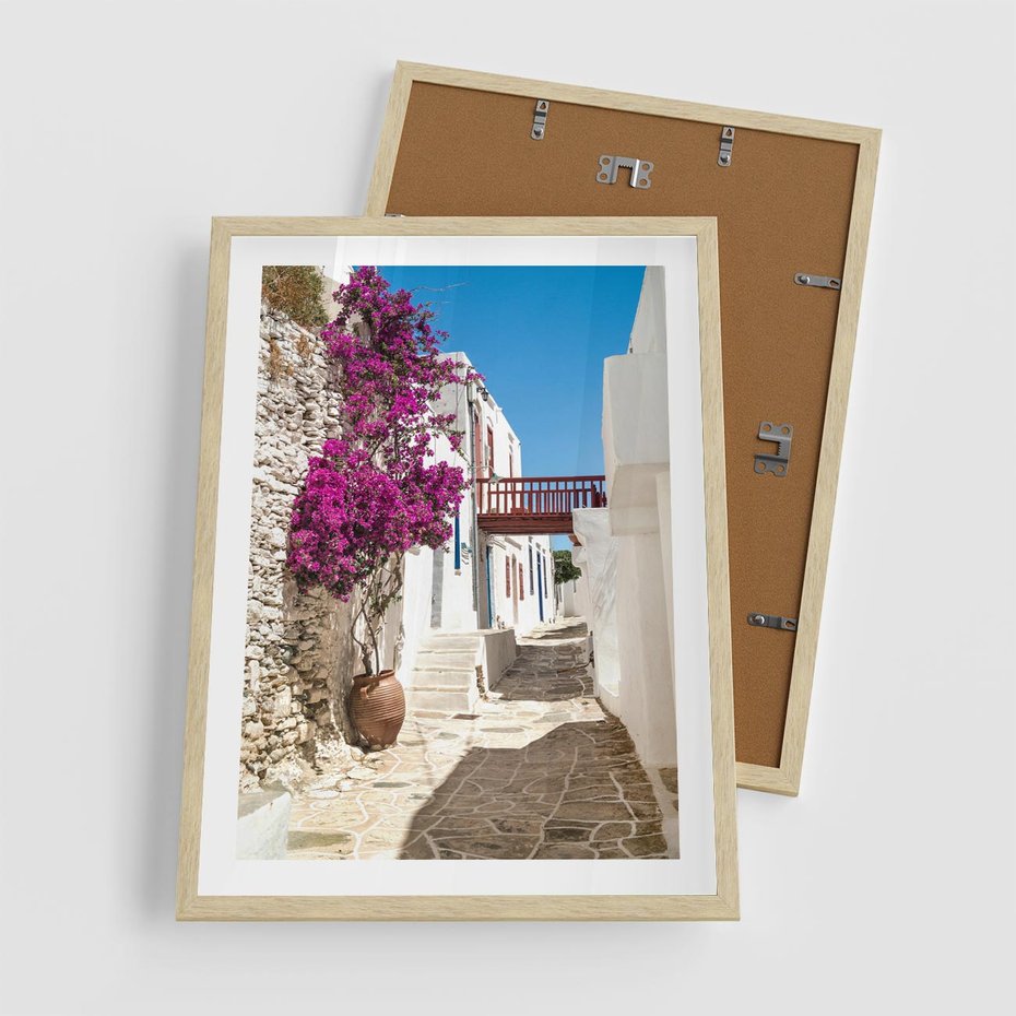 Plakat w ramie 50x70 - Kwiaty Chorwacji - kwiaty, Chorwacja - rama drewno