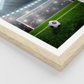 Plakat w ramie 40x50 - Strzał do bramki - piłka, nożna - rama drewno