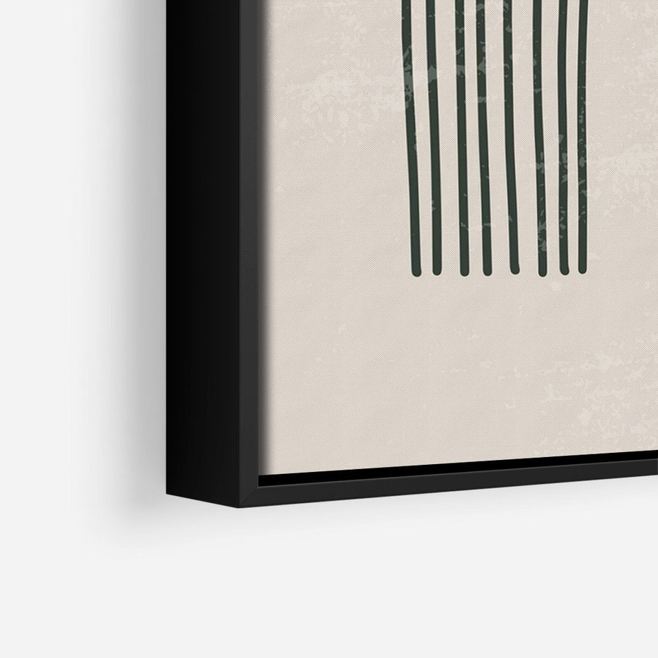 Obraz w ramie 50x70 - Intrygujące Zagięcia - boho plakat, czarna tęcza - rama czarna