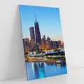 Obraz na płótnie 70x100 - Miasto nad Rzeką - miasto, rzeka