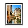 Plakat w ramie 50x70 - Magia Kanałów Weneckich - Wenecja, kanały - rama czarna
