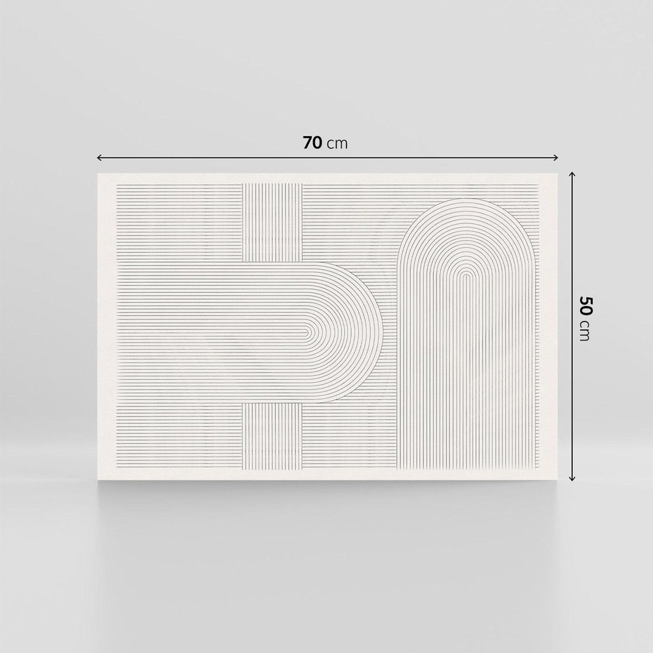 Obraz na płótnie 70x50 - Geometryczna Elegancja Mid Century - mid century, minimalizm