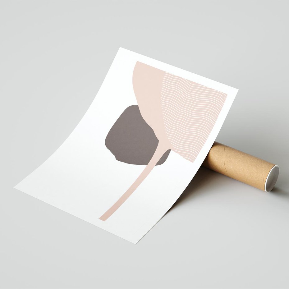 Plakat bez ramy 40x50 - Wibracje Odbić Plam - abstrakcyjny obraz, rozlewające się plamy