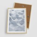 Plakat w ramie 50x70 - Trójwymiarowa geometria - geometria, 3d - rama drewno
