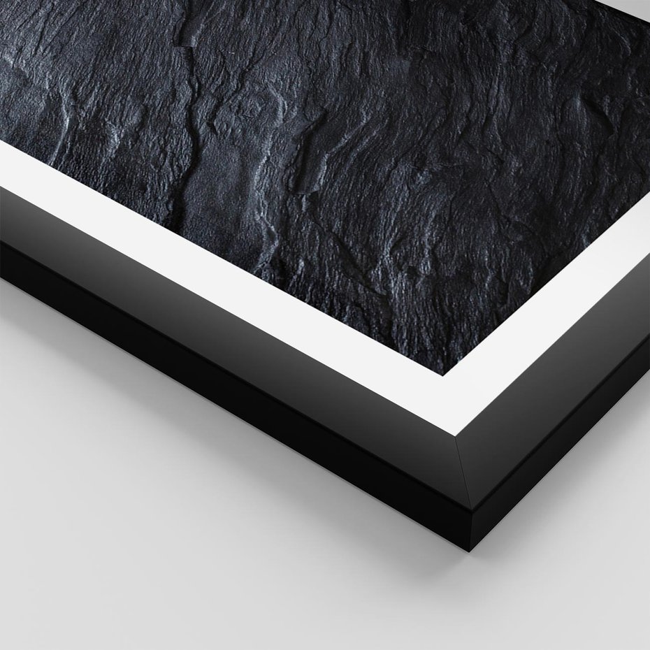 Plakat w ramie 30x40 - Kamienne tekstury w trójwymiarze - kamień, tekstura - rama czarna