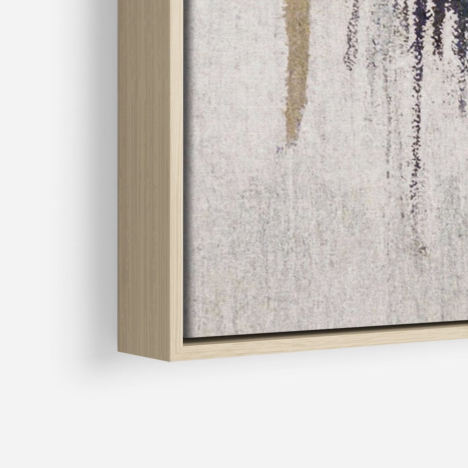 Obraz w ramie 80x120 - Odyseja w świetle i cieniu - abstrakcja, porysowana ściana - rama drewno