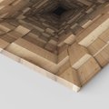 Obraz na płótnie 80x80 - Abstrakcyjny 3D tunel: Podróż w głębię - 3D, tunel