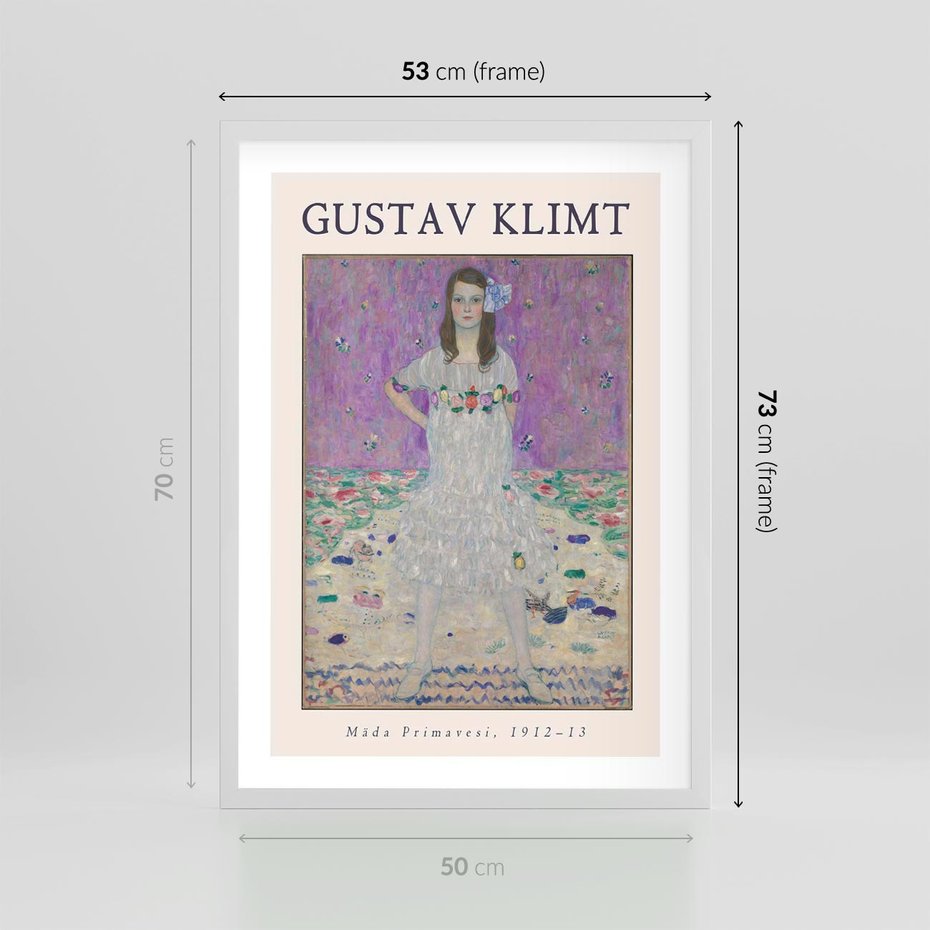 Plakat w ramie 50x70 - Gustav Klimt: Reprodukcja - reprodukcja, gustav klimt - rama biała