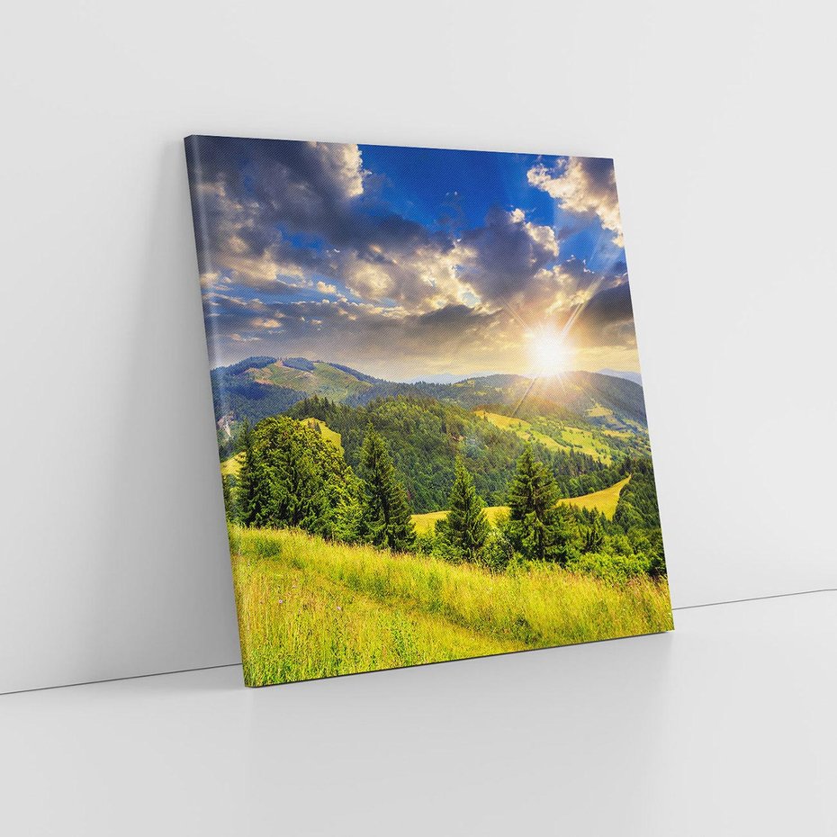 Obraz na płótnie 40x40 - Pejzaż w perspektywie - pejzaż, perspektywa