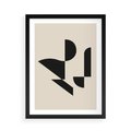 Plakat w ramie 50x70 - Rozkwitająca Abstrakcja - abstrakcyjne geometryczne kształty, minimalizm - rama czarna