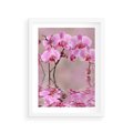 Plakat w ramie 30x40 - Relaksacyjne spa w otoczeniu storczyka - spa, storczyk - rama biała