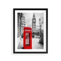 Plakat w ramie 30x40 - Ikoniczna budka w Londynie - Londyn, budka - rama czarna