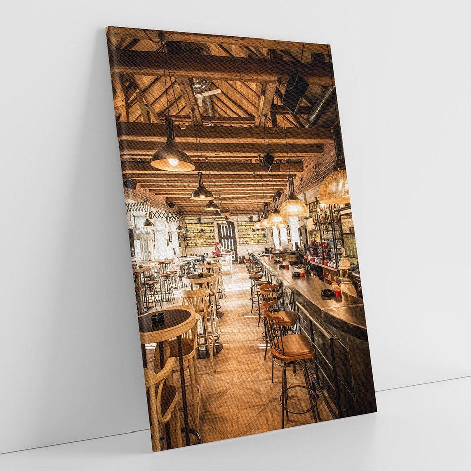 Obraz na płótnie 70x100 - Smak i styl - restauracja, architektura