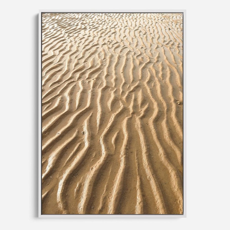 Obraz w ramie 80x120 - Piasek i Nieskończoność - pustynia, piasek - rama biała