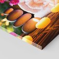 Obraz na płótnie 50x70 - Relaksujące spa z płonącymi świecami - spa, świece