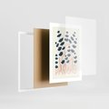 Plakat w ramie 30x40 - Migotliwe Kształty - kwiaty, rośliny - rama biała