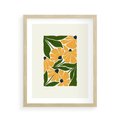 Plakat w ramie 40x50 - Abstrakcyjne Echa - kwiaty, rośliny - rama drewno