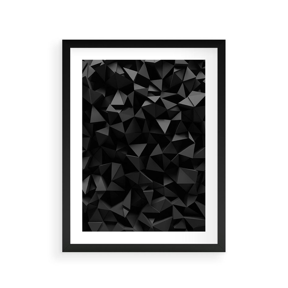 Plakat w ramie 30x40 - Geometryczna nowoczesność - geometryczne, nowoczesne - rama czarna