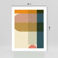 Plakat bez ramy 40x50 - Geometryczna Grafika na Plakacie - geometryczna nowoczesna grafika, minimalizm