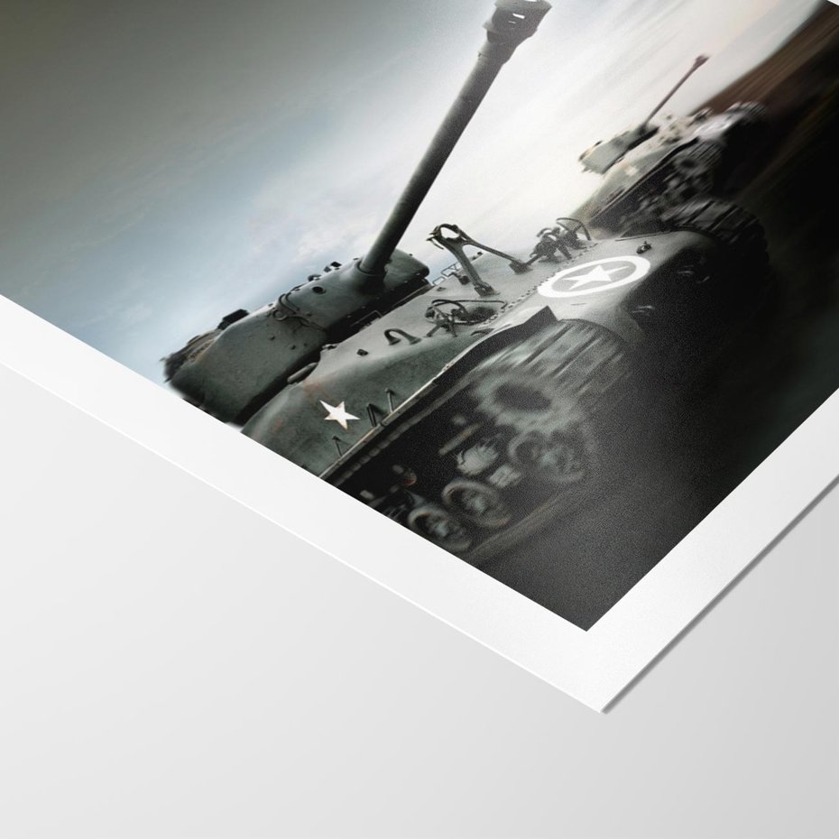 Plakat bez ramy 50x70 - Siła i determinacja: czołgi wojenne - czołgi, wojna