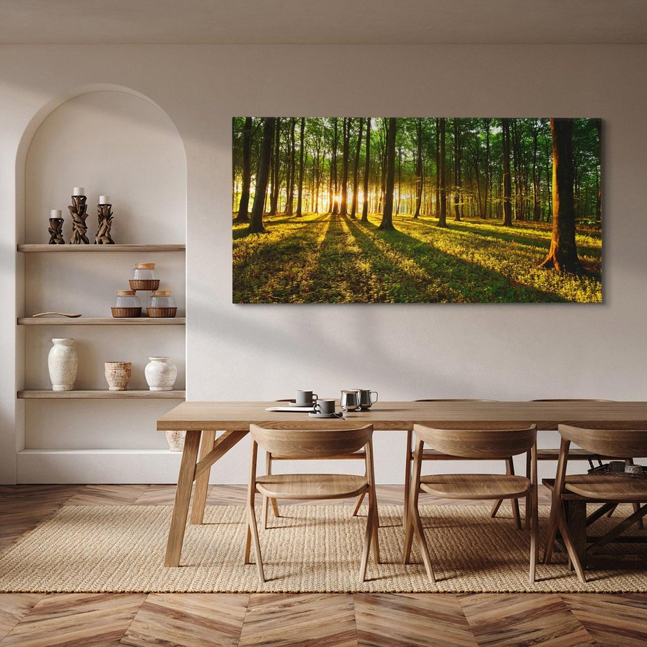 Obraz na płótnie 120x60 - Mistyfikujący urok leśnej głuszy - las, drzewa