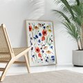 Plakat w ramie 40x50 - Kwiatowe radości na łące - kwiaty, łączka - rama drewno