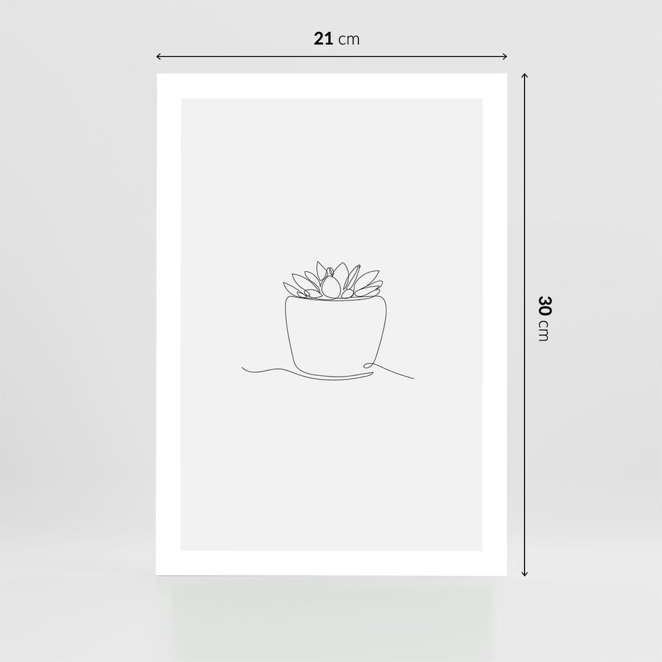 Plakat bez ramy 21x30 - Rozkwitające Echa - szkic, minimalizm