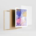 Plakat w ramie 40x50 - Rozbijające Plamy - abstrakcyjny plakat, pastelowe kolory - rama drewno